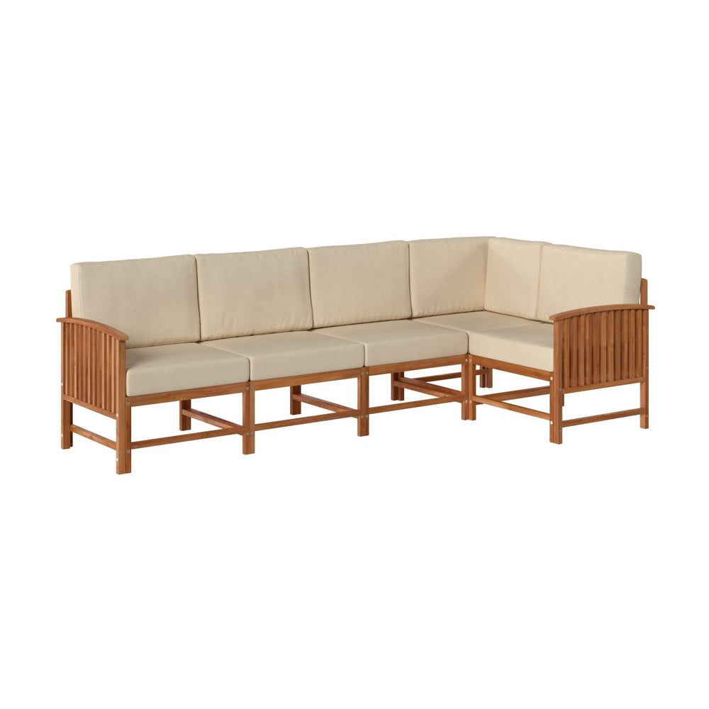 
                      
                        Walker Edison Midland Modern Solid Wood 5-Piece Outdoor Sectional Set - lily & onyx
                      
                    