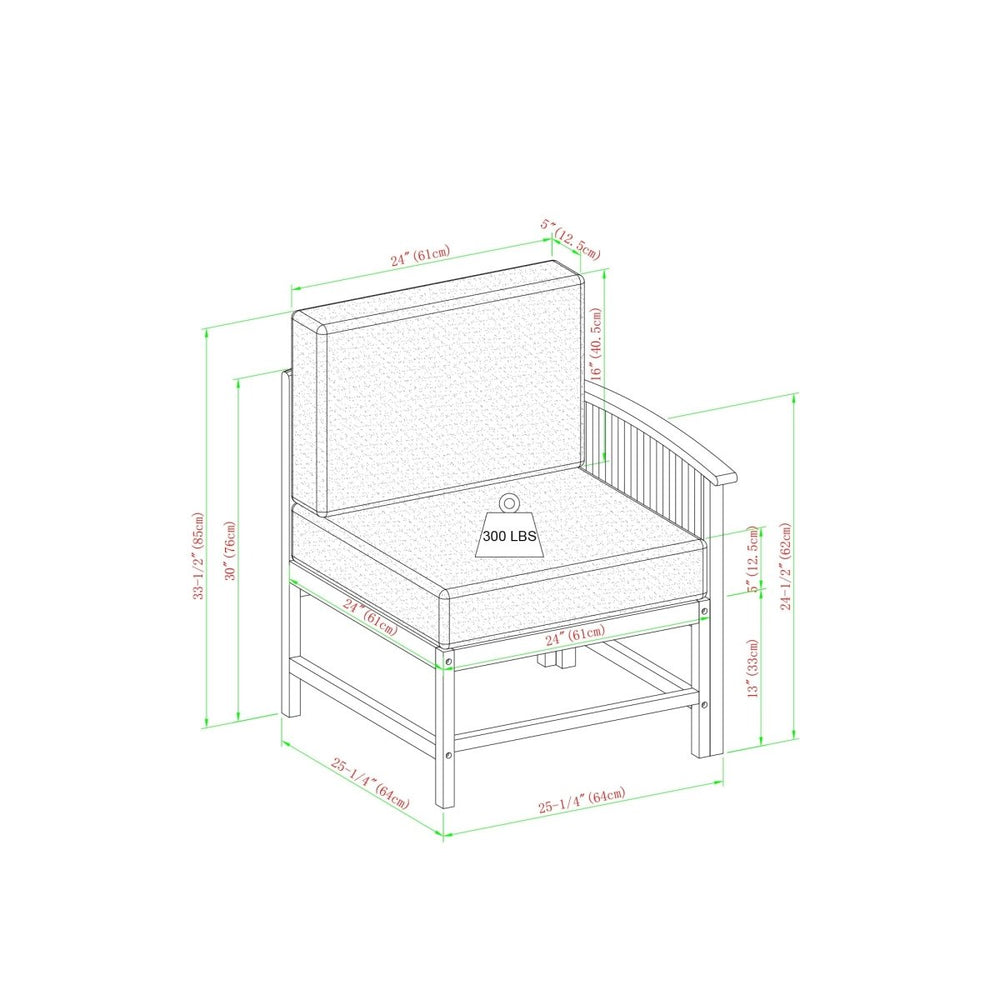 
                      
                        Walker Edison Midland Modern Solid Wood 5-Piece Outdoor Sectional Set - lily & onyx
                      
                    