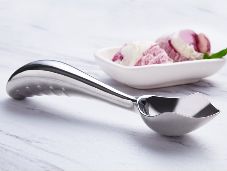Midnight kitchen tools Ergonomic Ice Cream Scoop - Stainless Steel Scoop for Hard Ice Cream