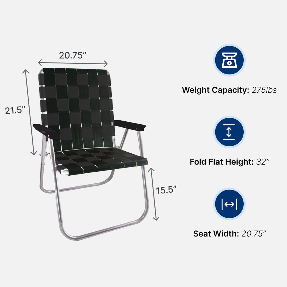 
                      
                        Lawn Chair USA Midnight Magnum Chair - lily & onyx
                      
                    