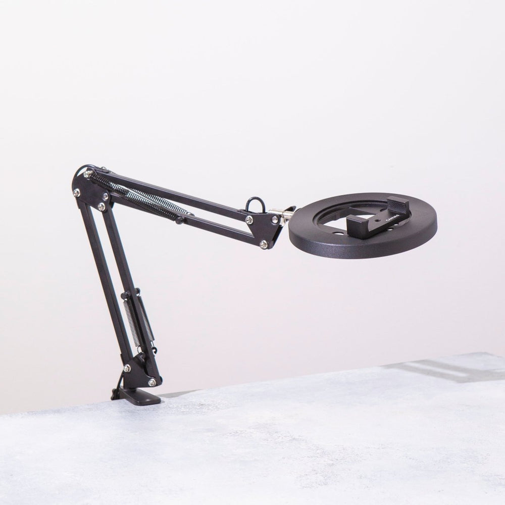 CANVAS MINI Black Canvas Lamp with Desk Clamp - lily & onyx