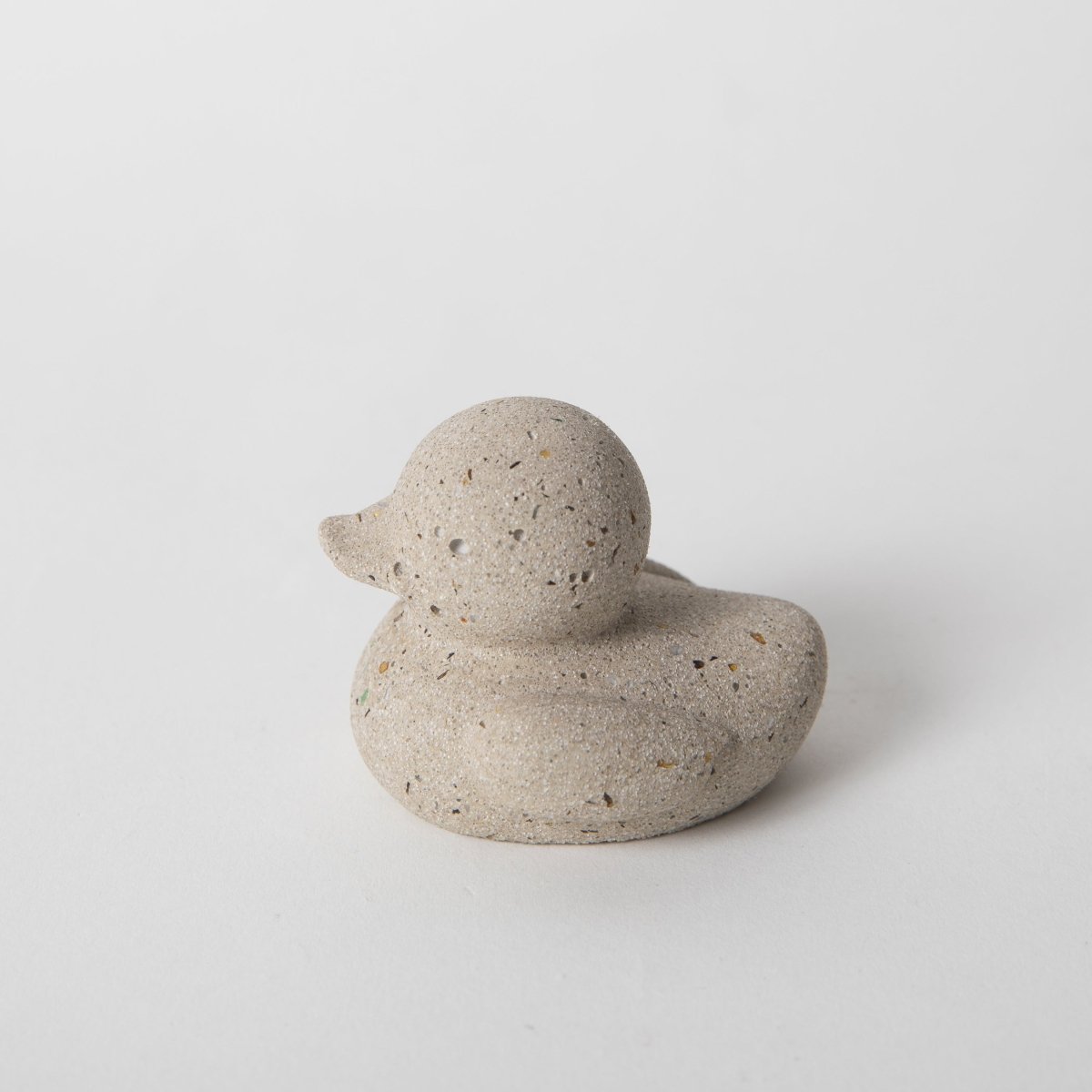 Pretti.Cool Mini Concrete “Rubber” Ducky Figurine | Natural Terrazzo
