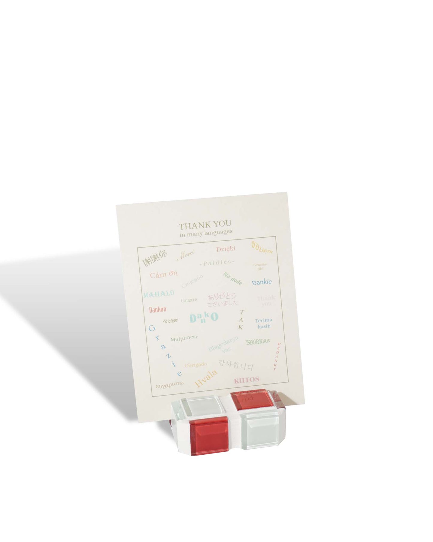 Mini Glass Tile Picture Stand - Cherry Milk Chocolate