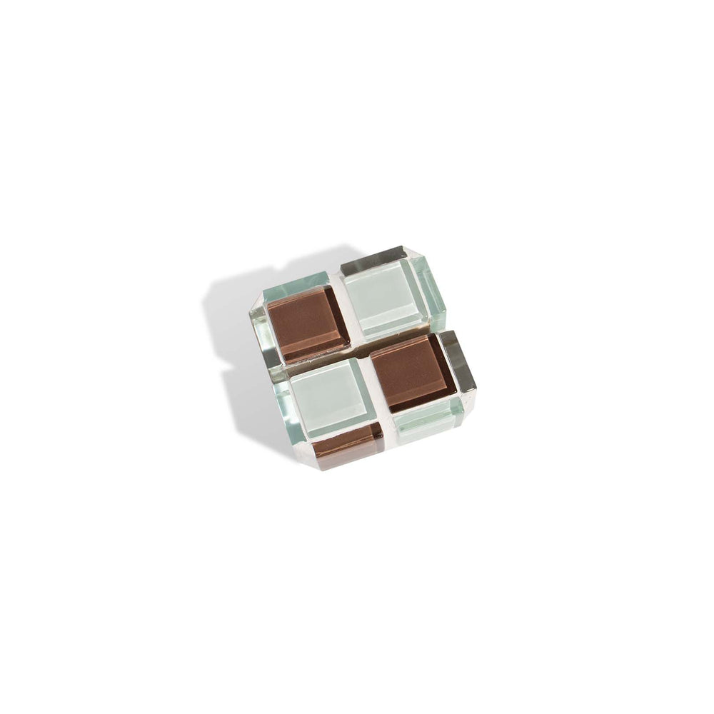 Mini Glass Tile Picture Stand - Classic Milk Chocolate