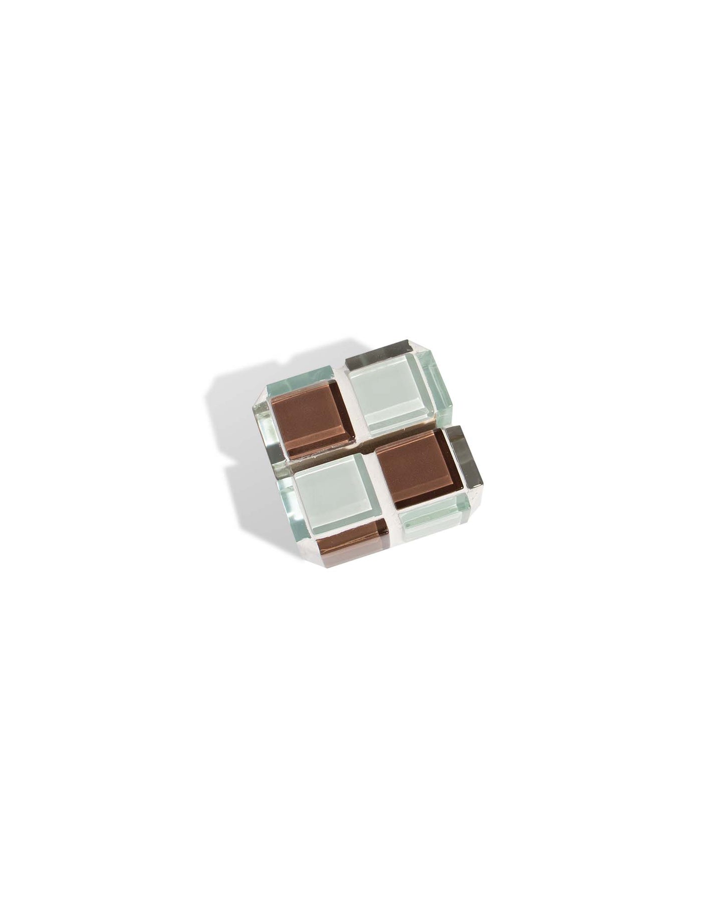 Mini Glass Tile Picture Stand - Classic Milk Chocolate