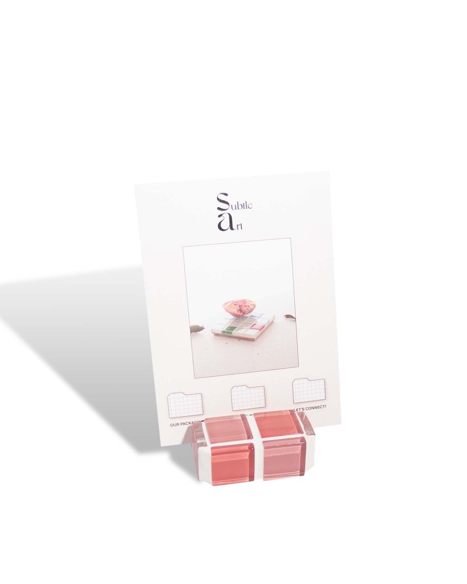 Subtle Art Studios Mini Glass Tile Picture Stand - Cotton Candy - lily & onyx