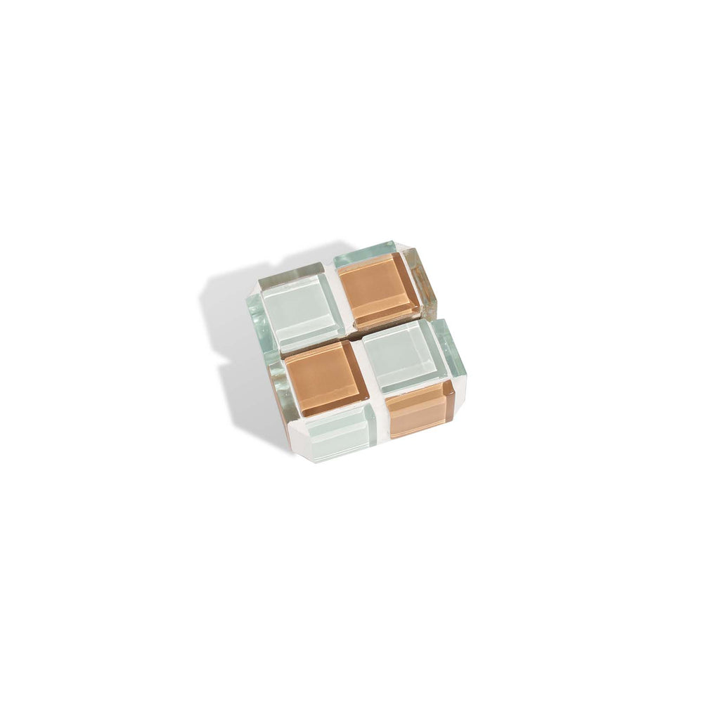Mini Glass Tile Picture Stand - Hazelnut Milk Chocolate