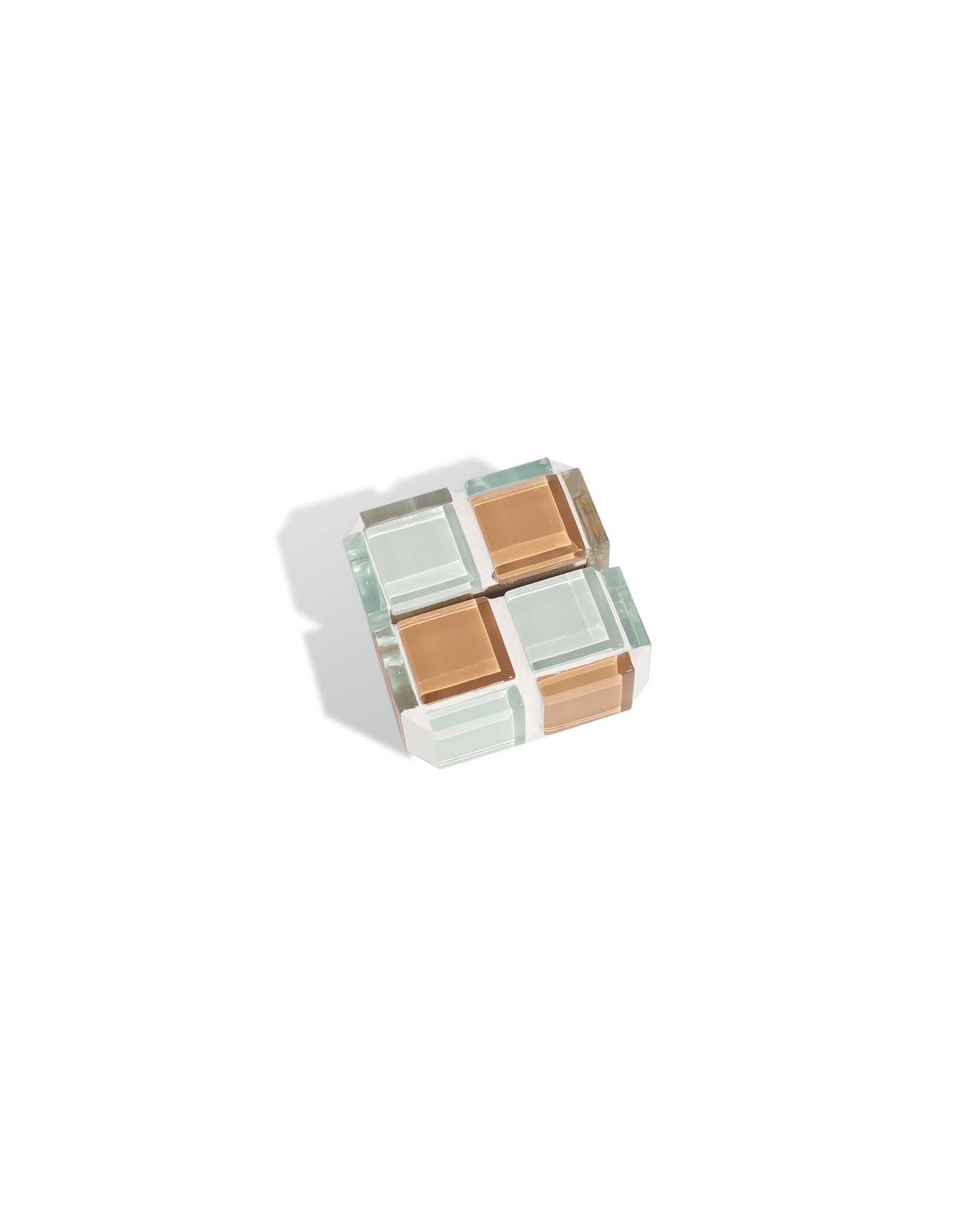 Mini Glass Tile Picture Stand - Hazelnut Milk Chocolate