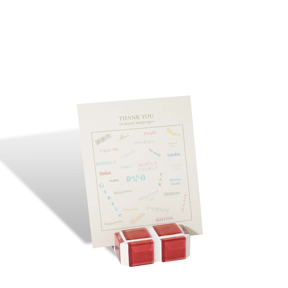 Mini Glass Tile Picture Stand - It's Apple Red