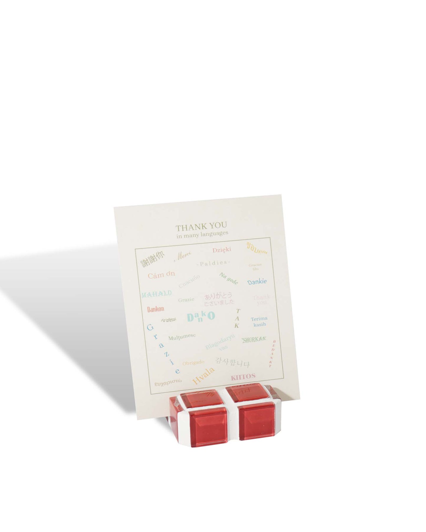 Mini Glass Tile Picture Stand - It's Apple Red