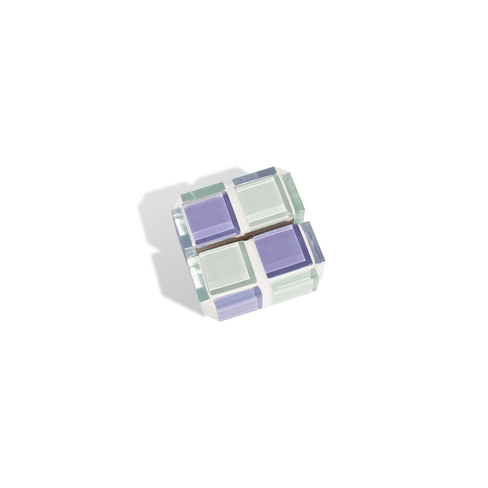 Mini Glass Tile Picture Stand - Lavender Latte