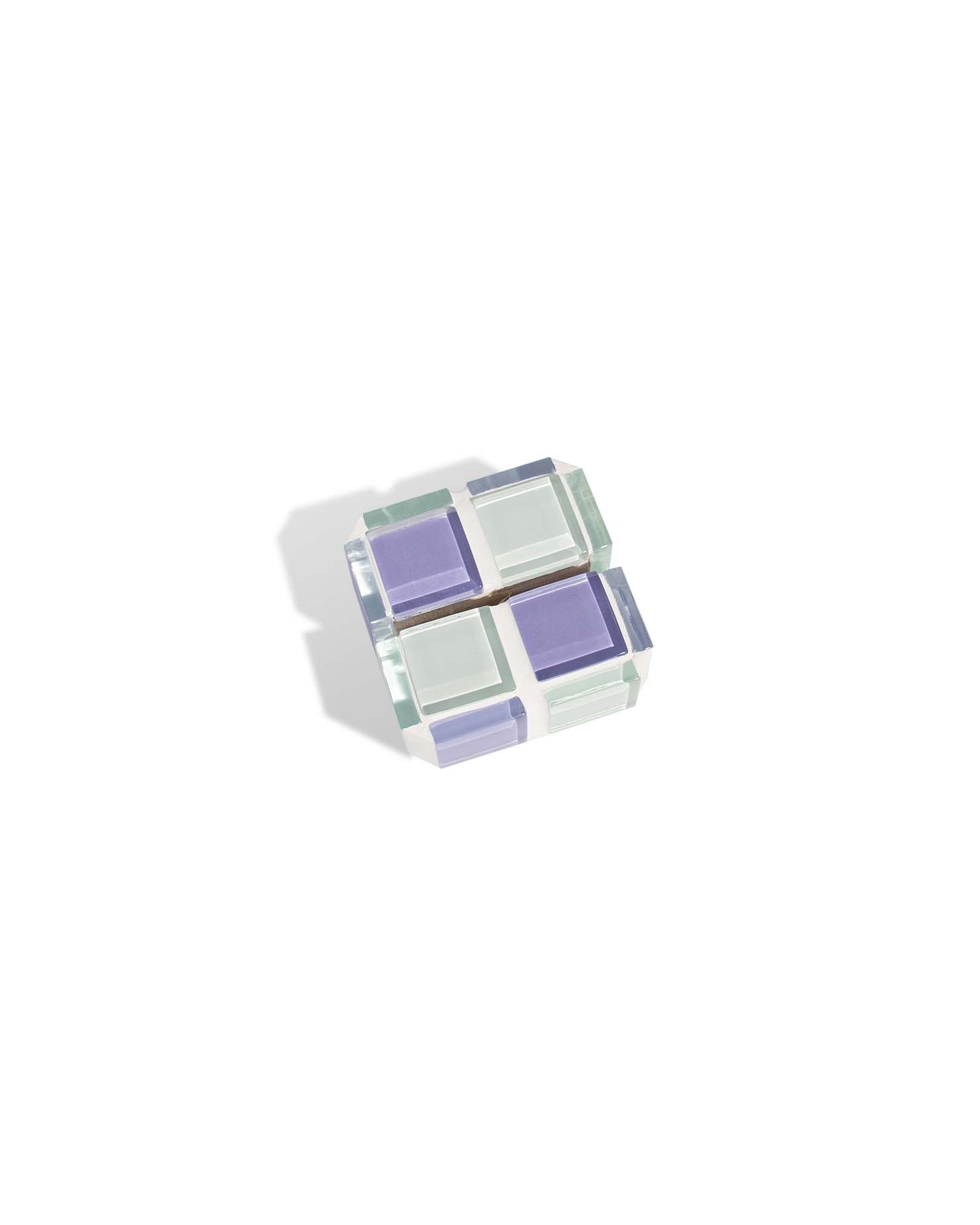 Mini Glass Tile Picture Stand - Lavender Latte