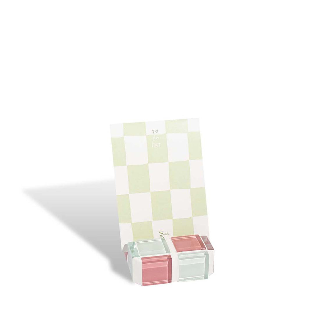 Mini Glass Tile Picture Stand - Pink Himalayan Milk Chocolate