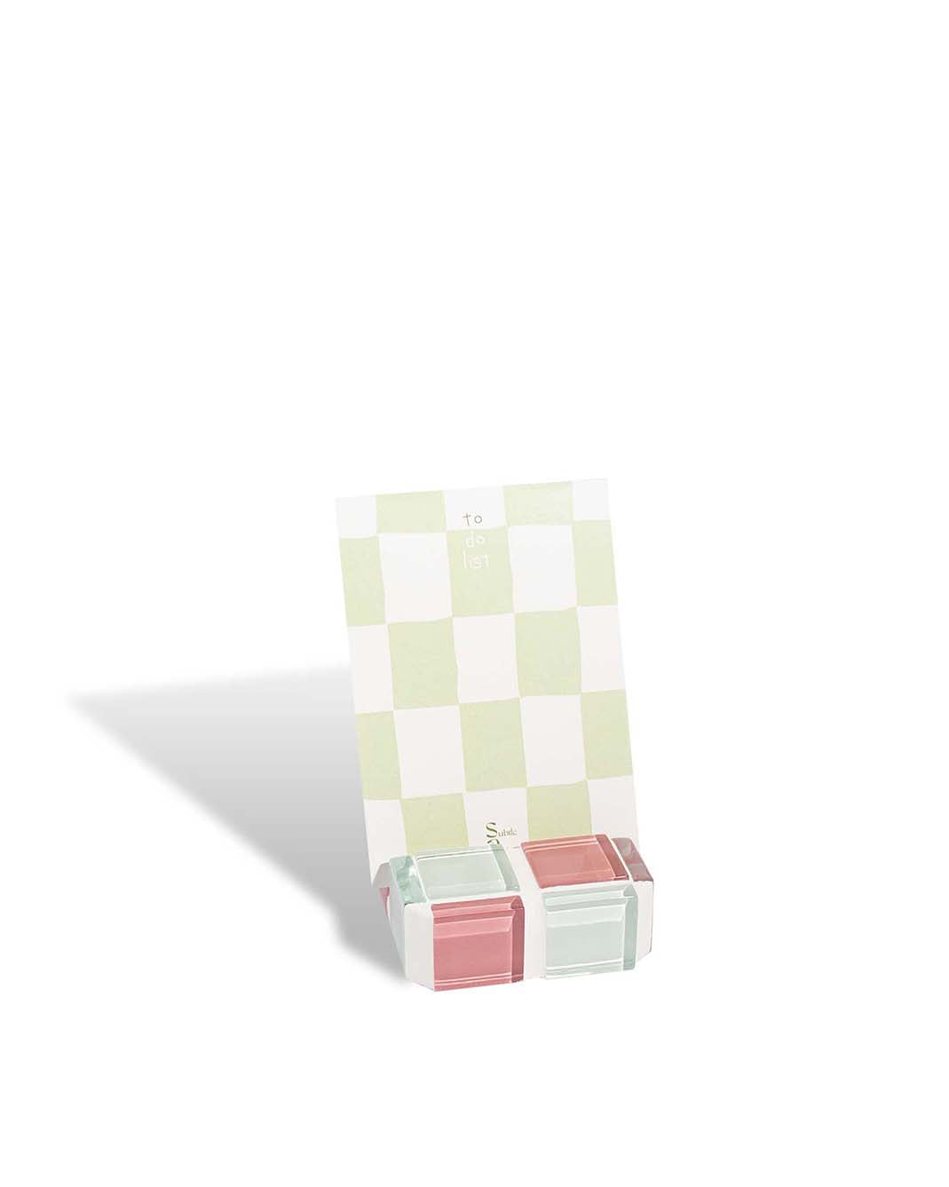 Mini Glass Tile Picture Stand - Pink Himalayan Milk Chocolate