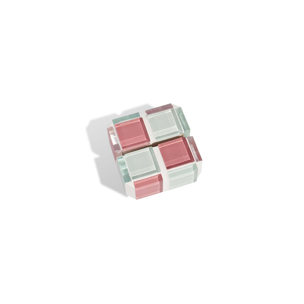 Mini Glass Tile Picture Stand - Pink Himalayan Milk Chocolate