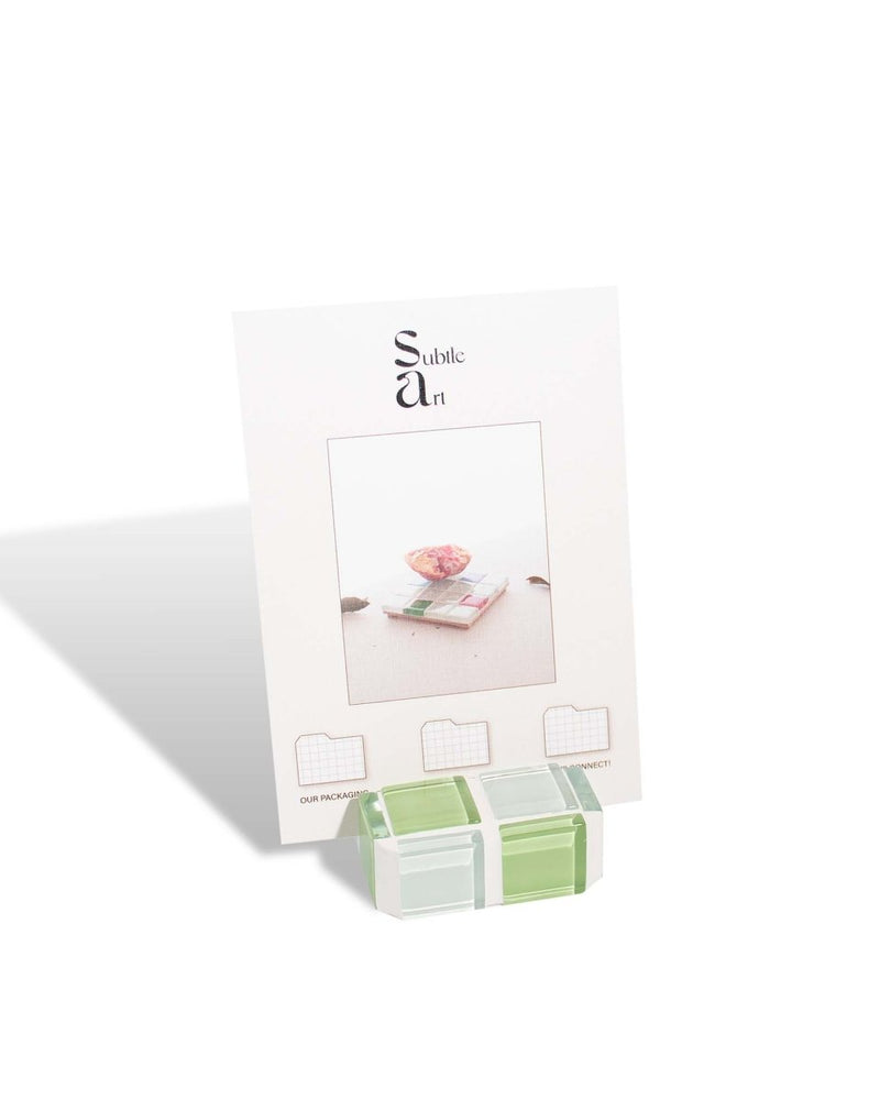 Subtle Art Studios Mini Glass Tile Picture Stand - Pistachio Milk Chocolate - lily & onyx