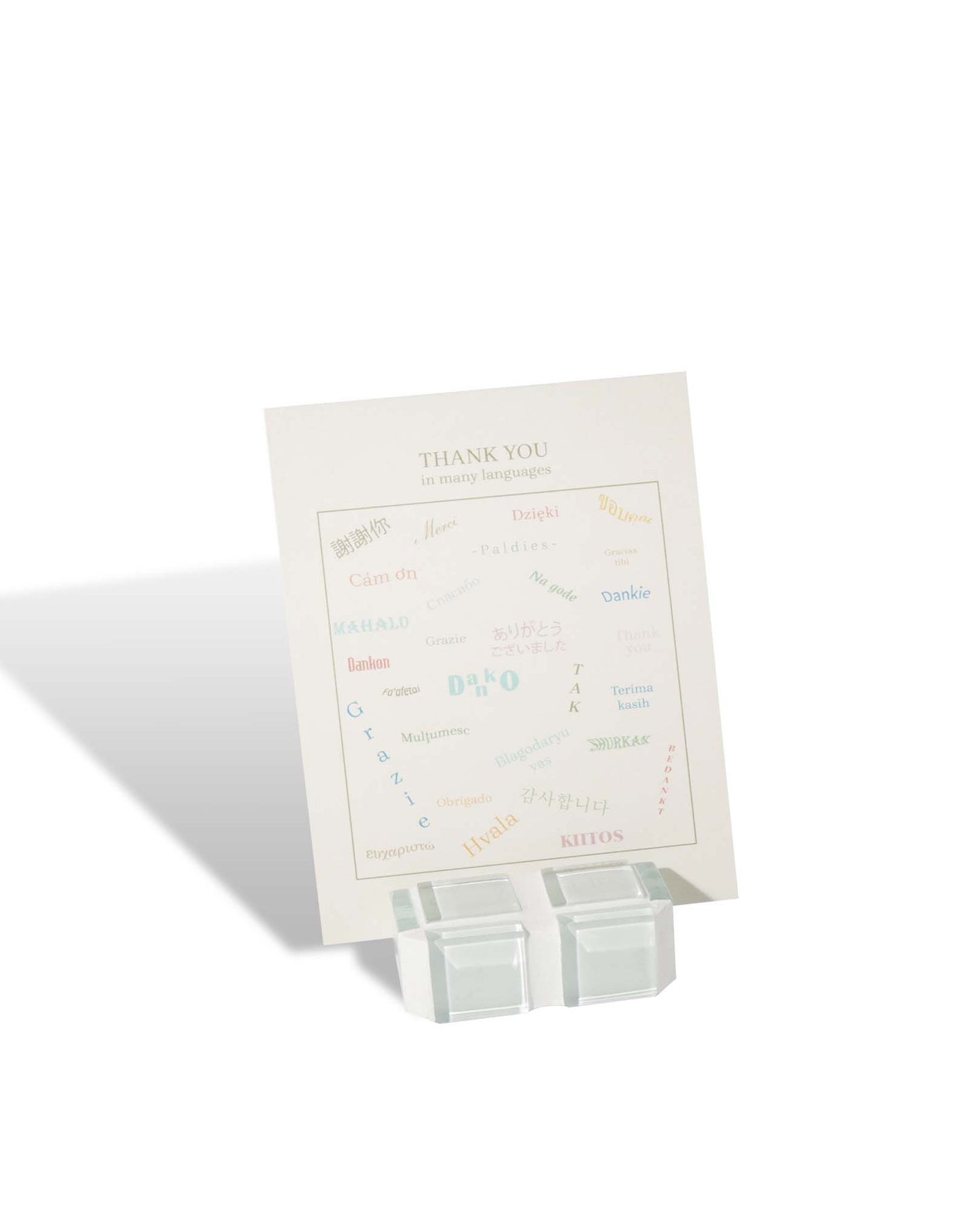 Mini Glass Tile Picture Stand - White Canvas