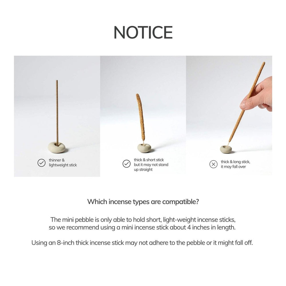 
                      
                        CEDAR AND MYRRH Mini Light Gray Ceramic Pebble Incense Holder - lily & onyx
                      
                    