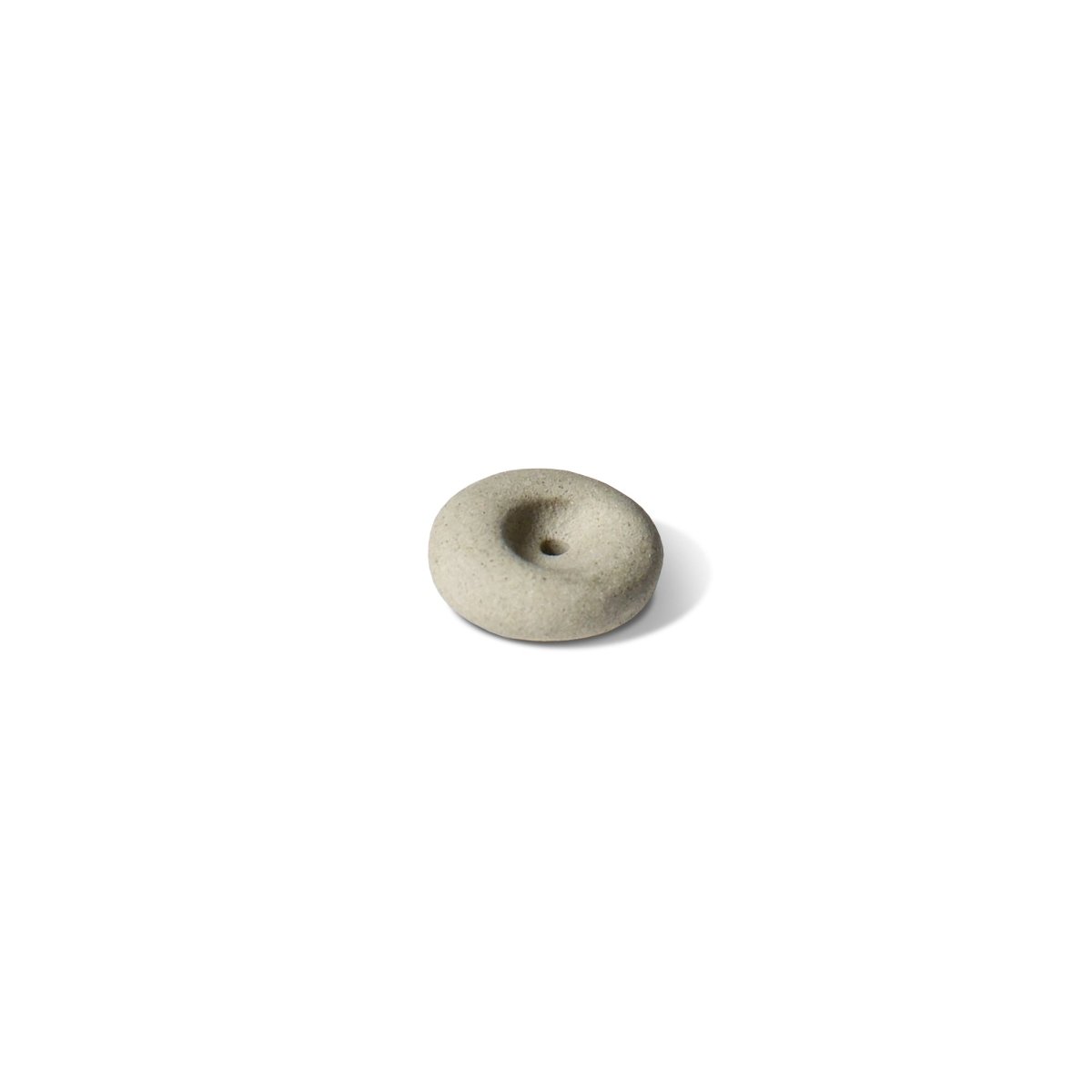 CEDAR AND MYRRH Mini Light Gray Ceramic Pebble Incense Holder - lily & onyx