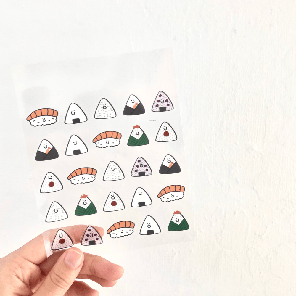 
                      
                        A Jar of Pickles Mini Onigiri Clear Sticker Sheet - lily & onyx
                      
                    