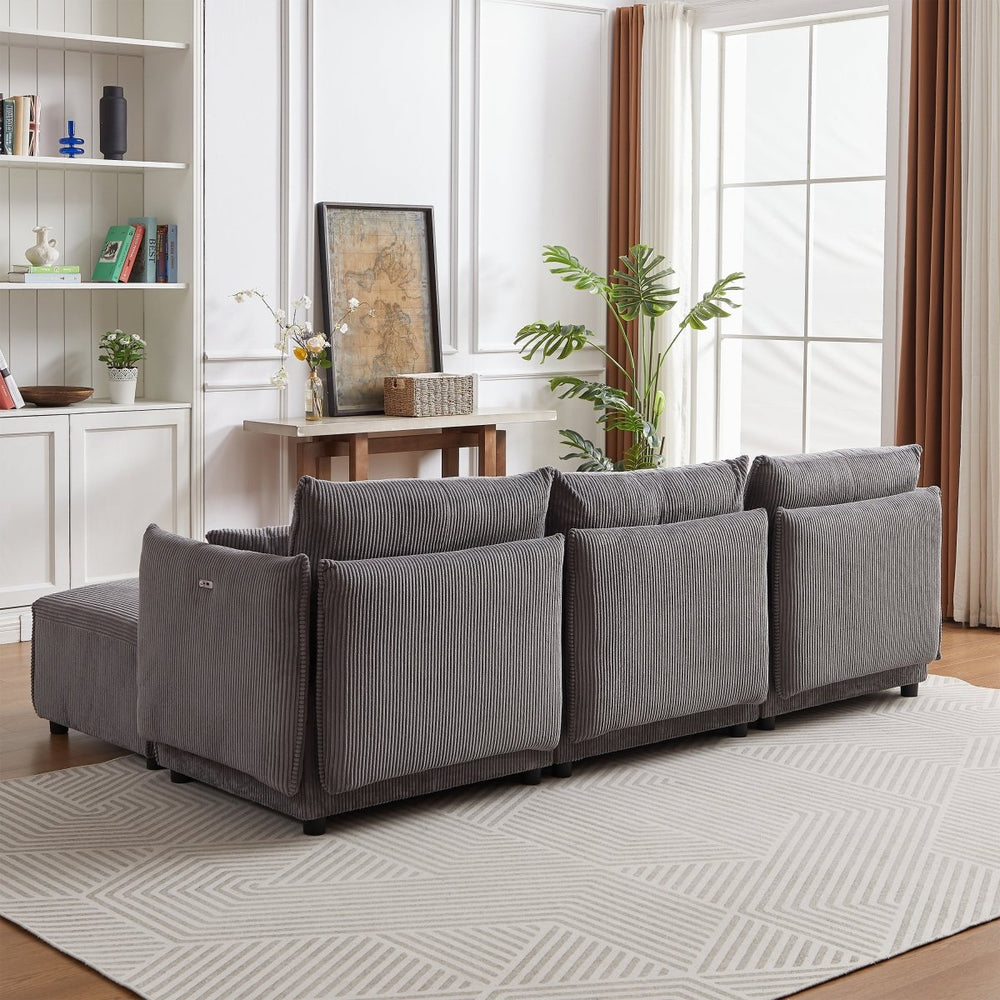 
                      
                        Walker Edison Minimalist Modular Cloud Couch with Chaise - lily & onyx
                      
                    