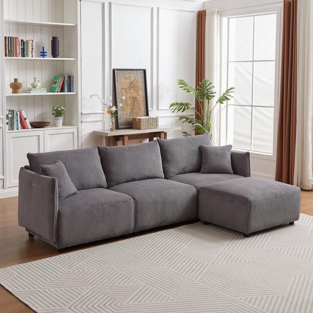 
                      
                        Walker Edison Minimalist Modular Cloud Couch with Chaise - lily & onyx
                      
                    