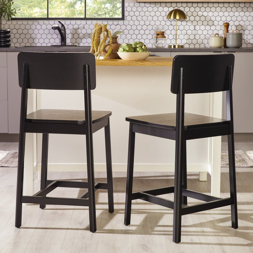 
                      
                        Walker Edison Minimalist Solid Wood Counter Stool, Set of 2 - lily & onyx
                      
                    