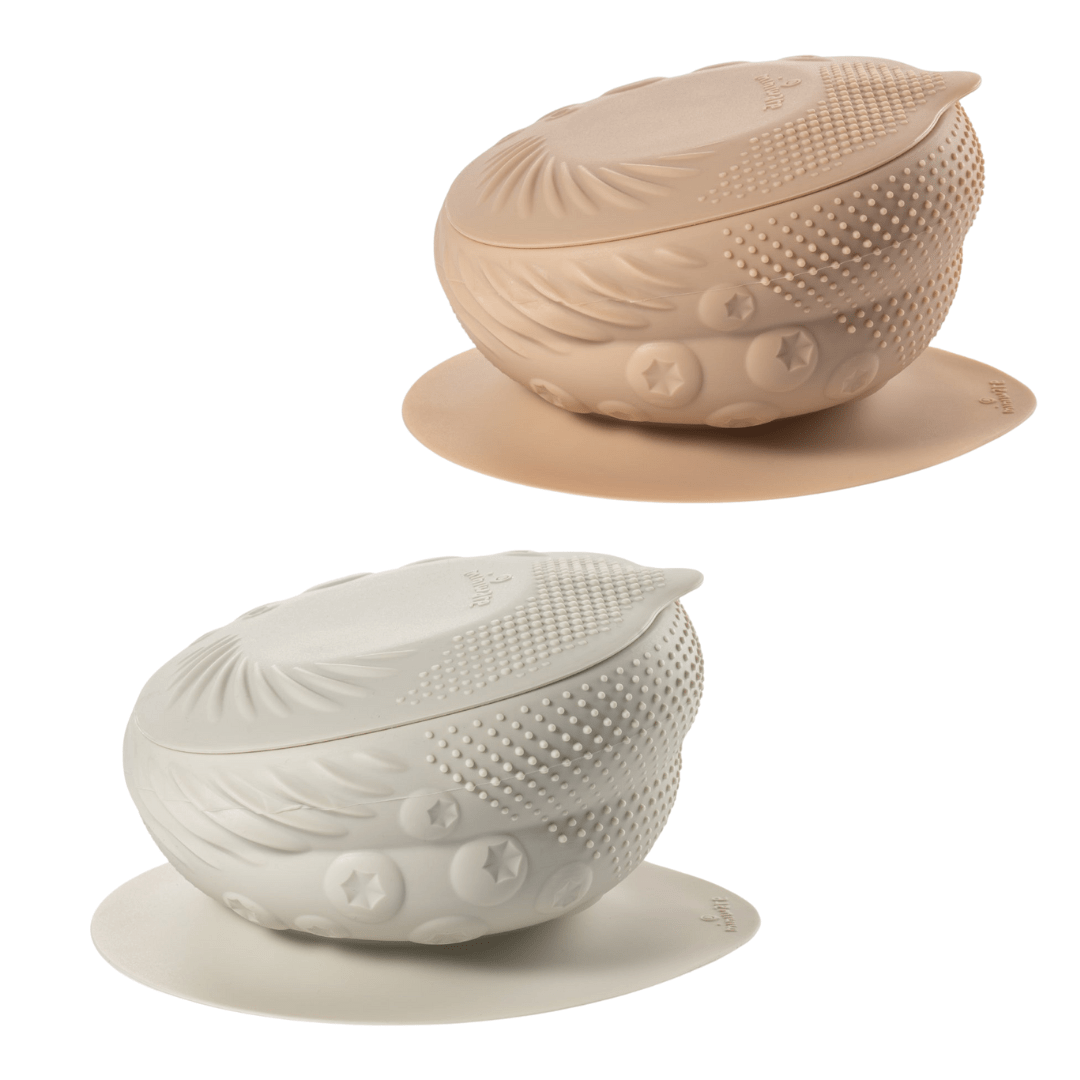 Miniware Miniware Textured Silicone Sensory Bowl Set - 2 Bowls with Lids