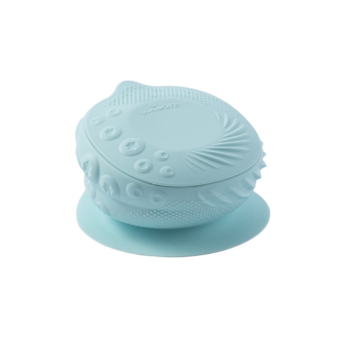 Miniware Sensory Starter Set: Baby Bowl, Bib & Spoon for Self - Feeding - Aqua