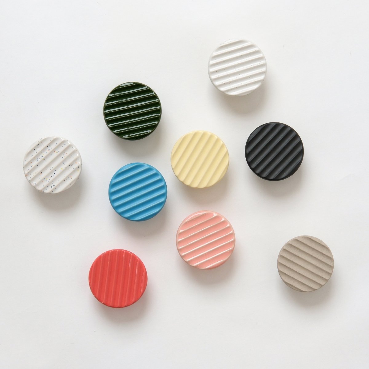 Misewell Sequence Ceramic Coat Hook - Fluted | Handmade Multicolor Finishes