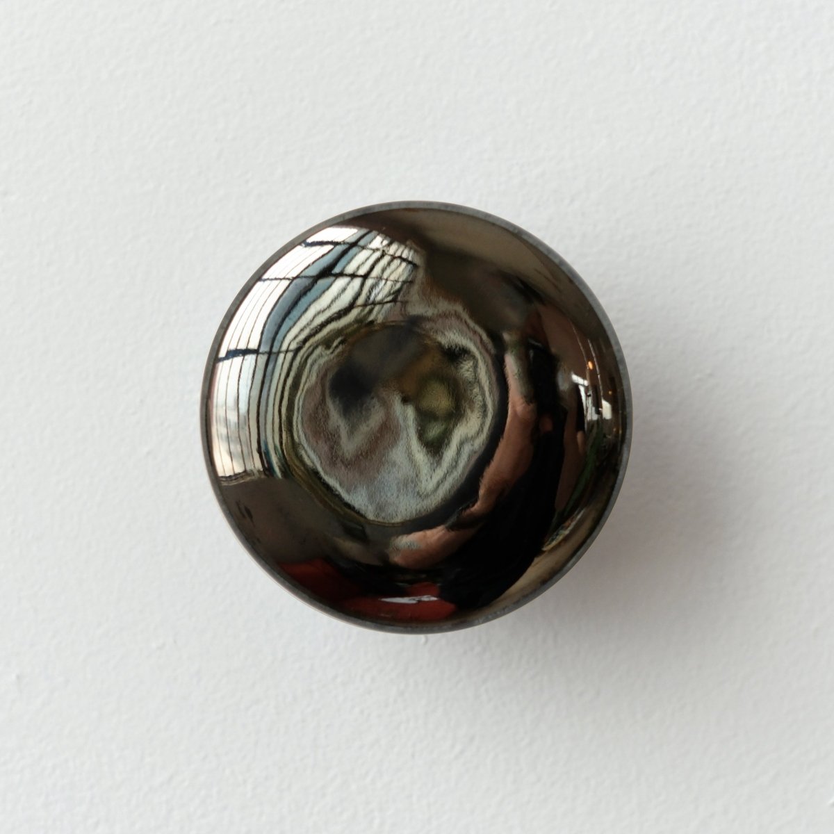 Misewell Sequence Ceramic Coat Hook - Mercury | Handmade Dark Chrome Finish