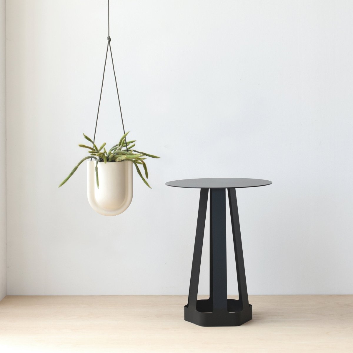 Misewell Sixagon Side Table | Powder - Coated Steel End Table