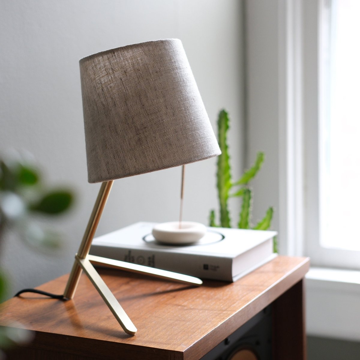 Misewell Tokyo Table Lamp | Handcrafted Steel with Cotton Shade