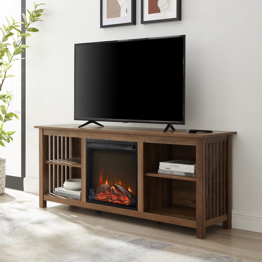 
                      
                        Walker Edison Mission-Style Fireplace TV Stand for TVs up to 65” - lily & onyx
                      
                    