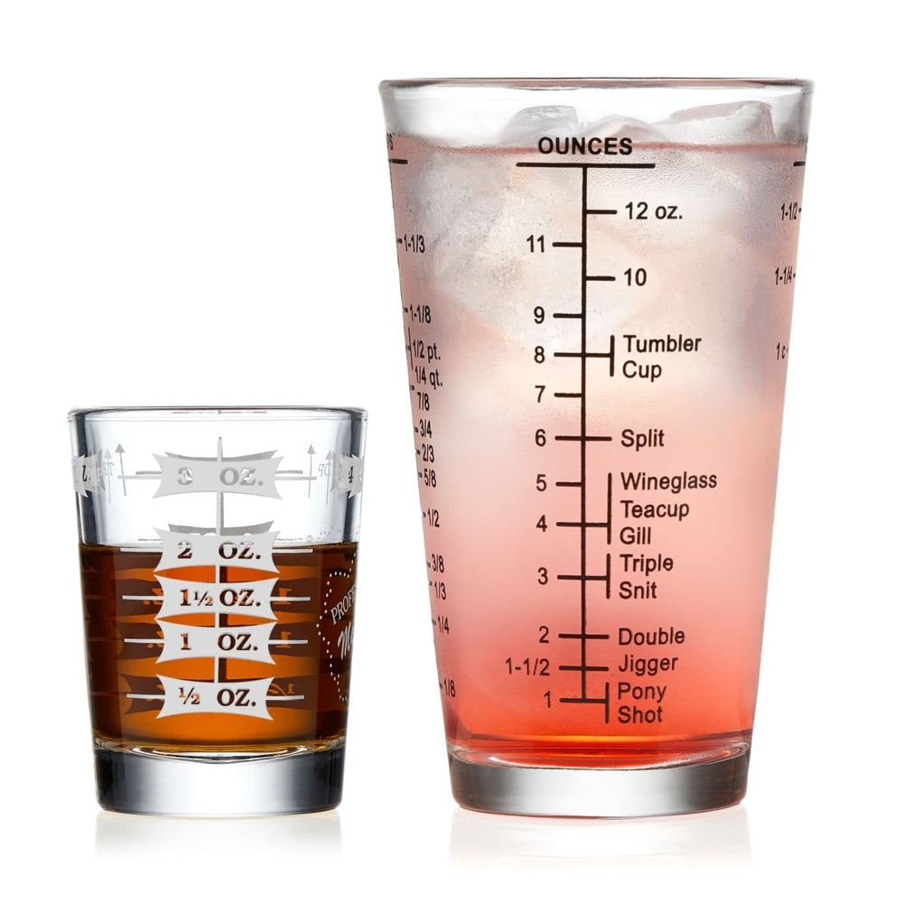 Libbey Mixologist Essentials 2 - Piece Measuring Glass Set - lily & onyx