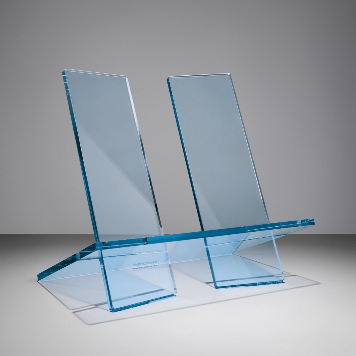 TASCHEN Modern Acrylic Bookstand, Extra Large - Aqua Blue