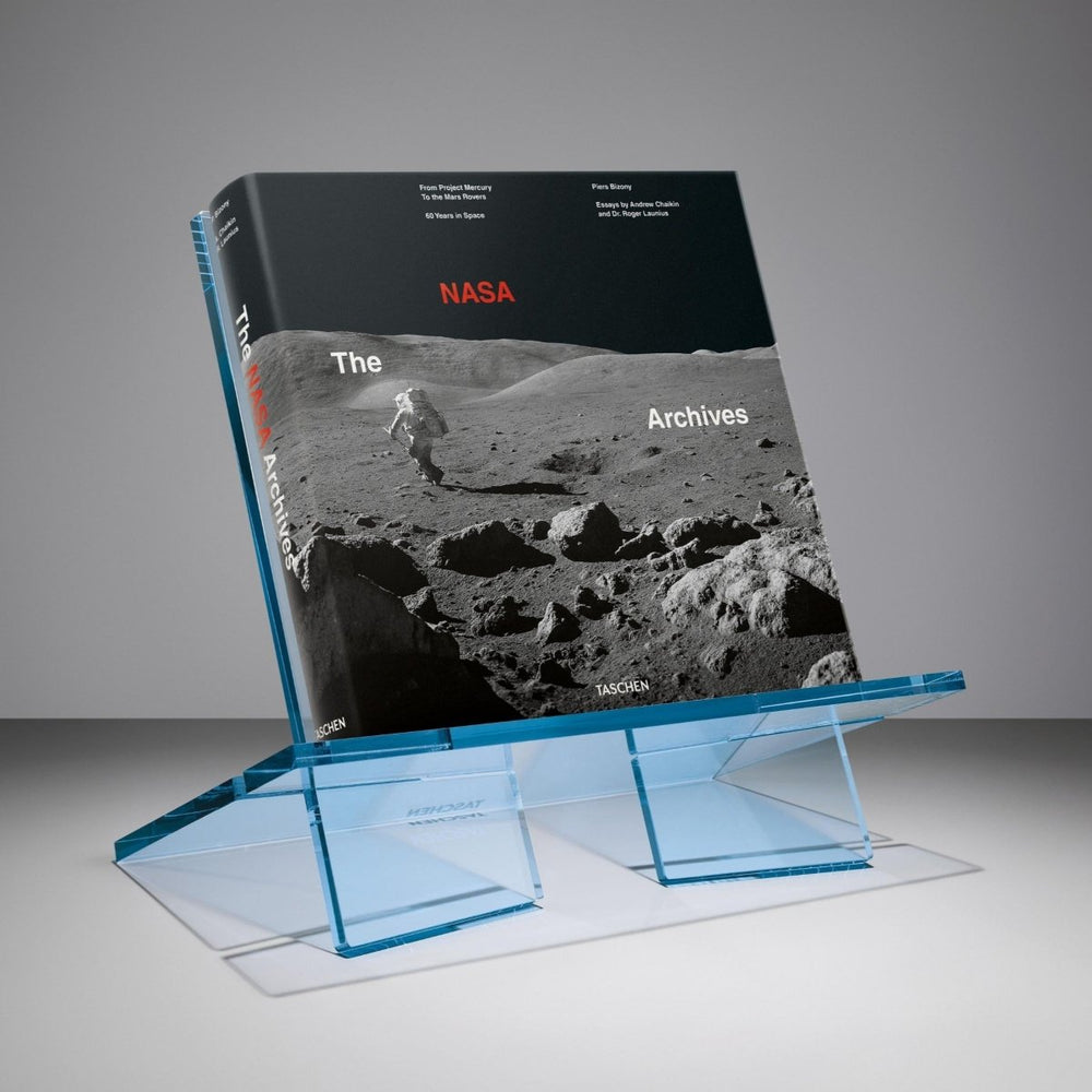 TASCHEN Modern Acrylic Bookstand, Extra Large - Aqua Blue