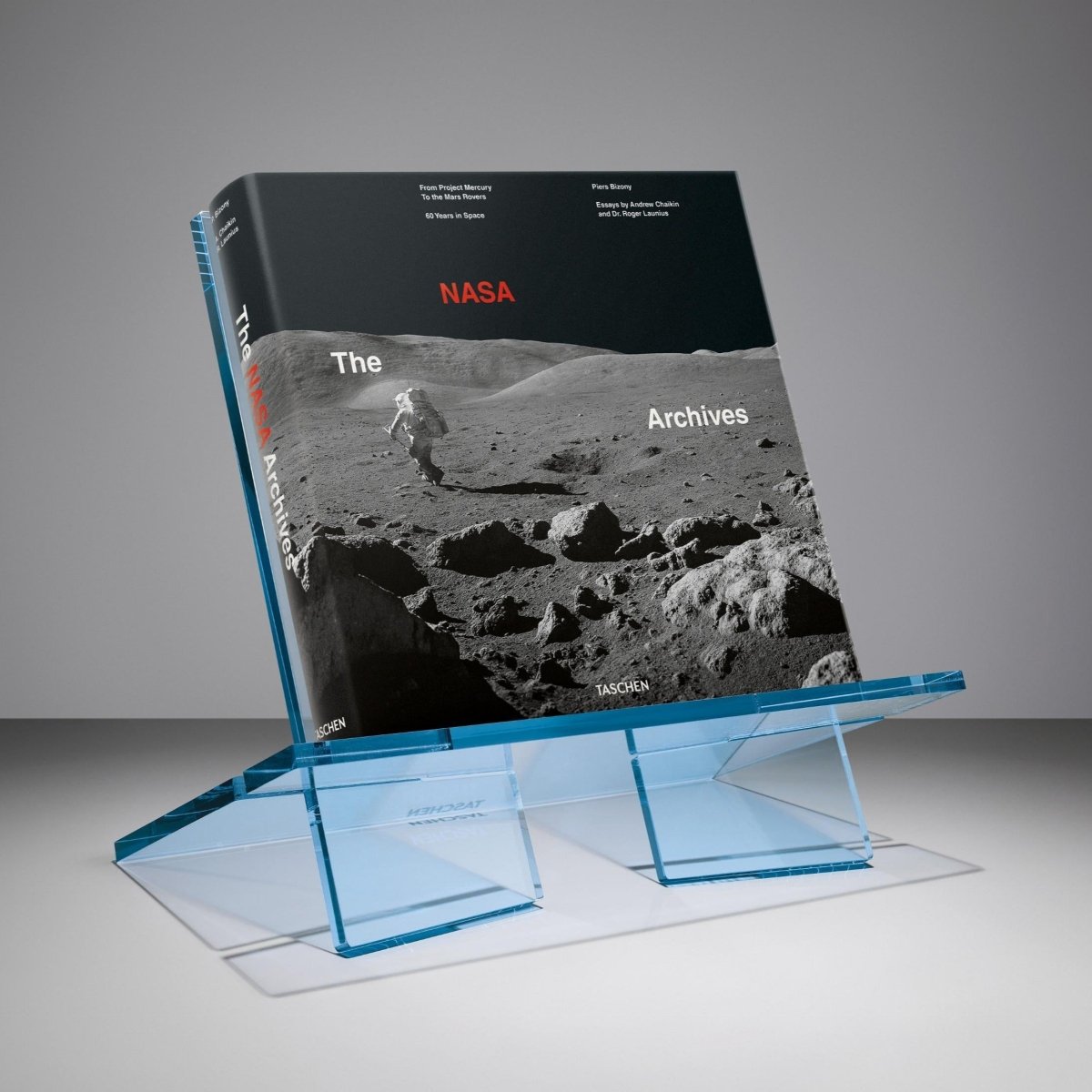 TASCHEN Modern Acrylic Bookstand, Extra Large - Aqua Blue