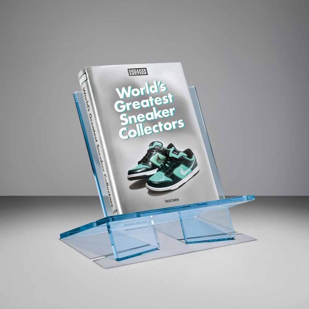 TASCHEN Modern Acrylic Bookstand. Large. Aqua Blue