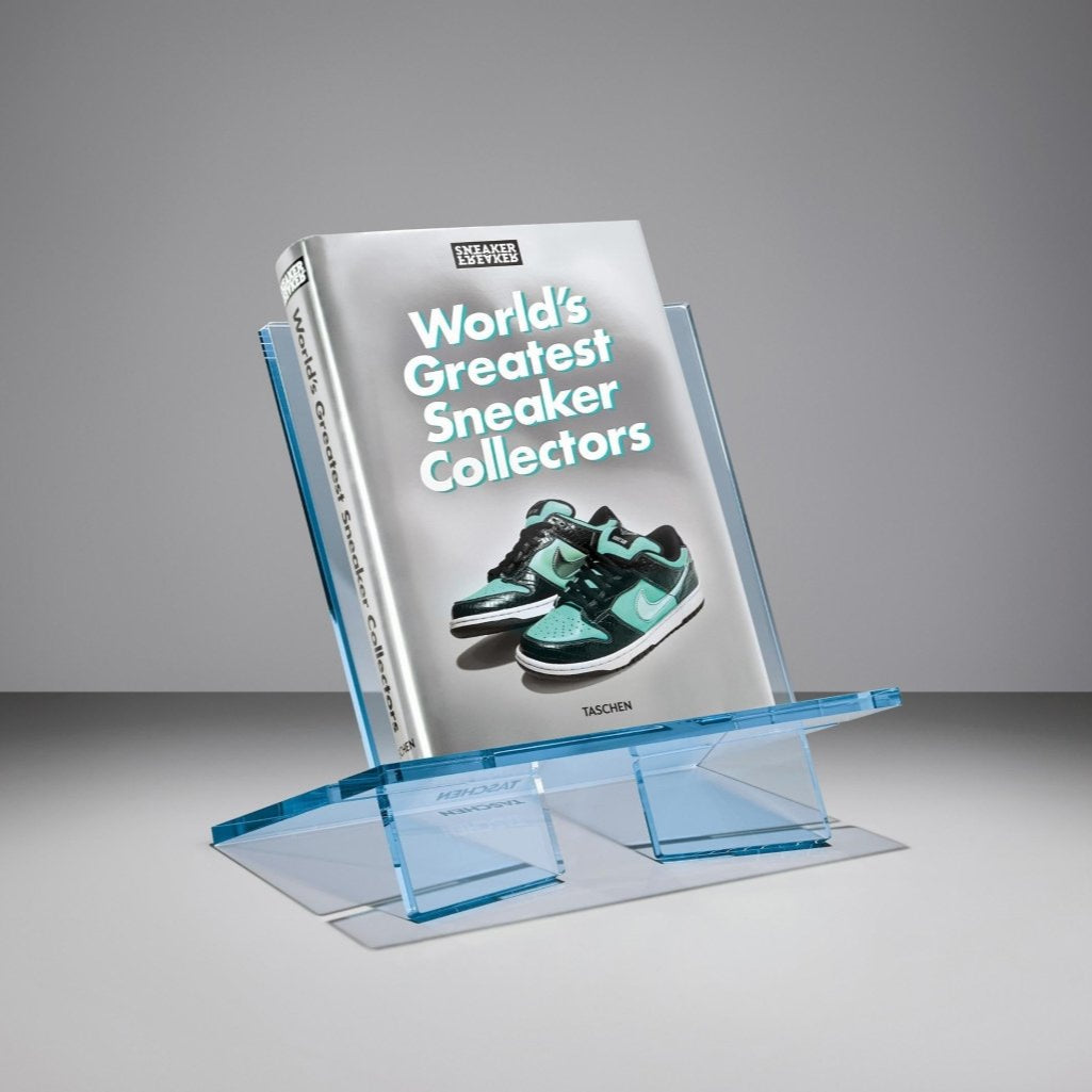 TASCHEN Modern Acrylic Bookstand. Large. Aqua Blue