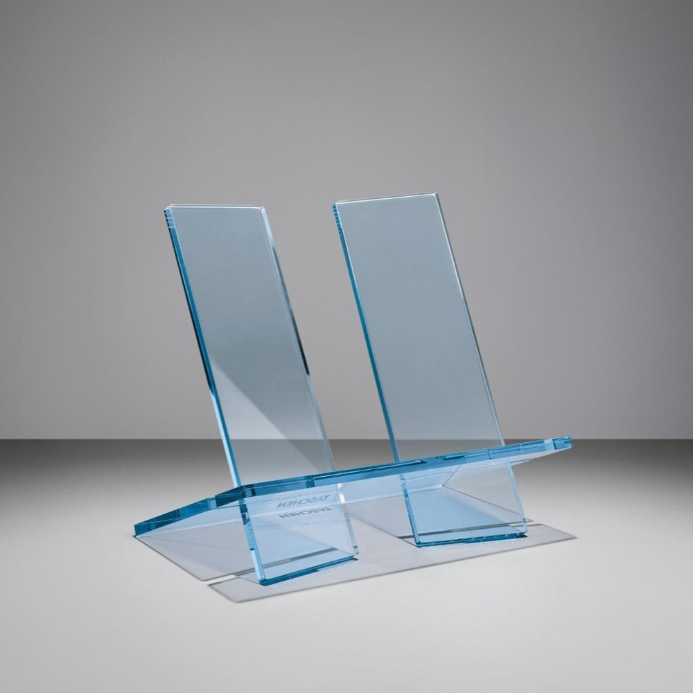TASCHEN Modern Acrylic Bookstand. Large. Aqua Blue