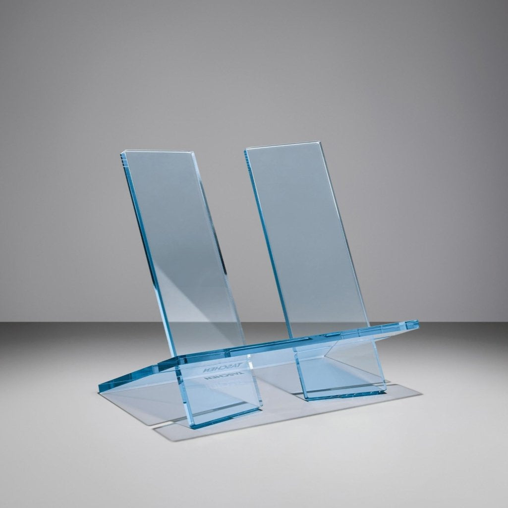 TASCHEN Modern Acrylic Bookstand. Large. Aqua Blue