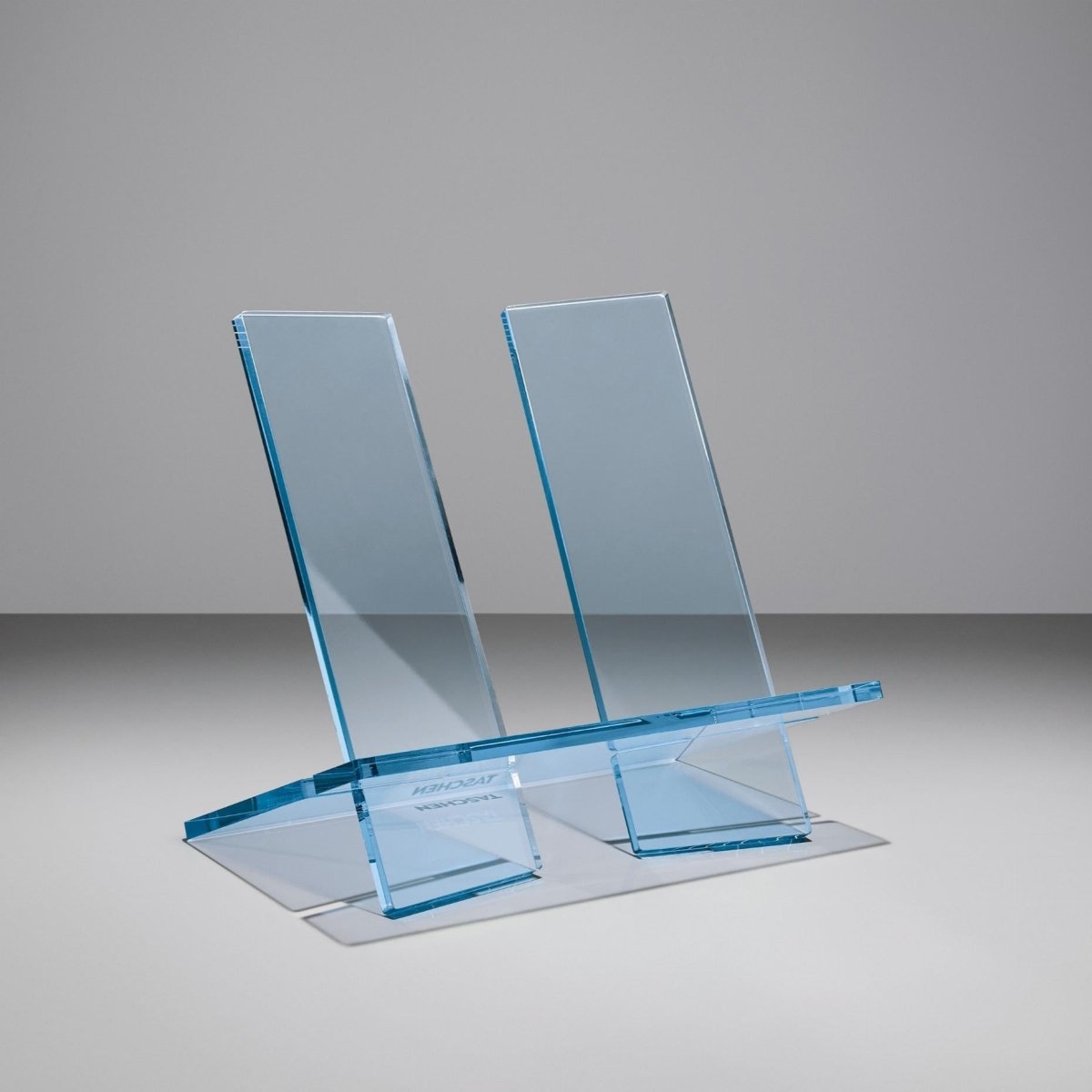 TASCHEN Modern Acrylic Bookstand, Medium - Aqua Blue