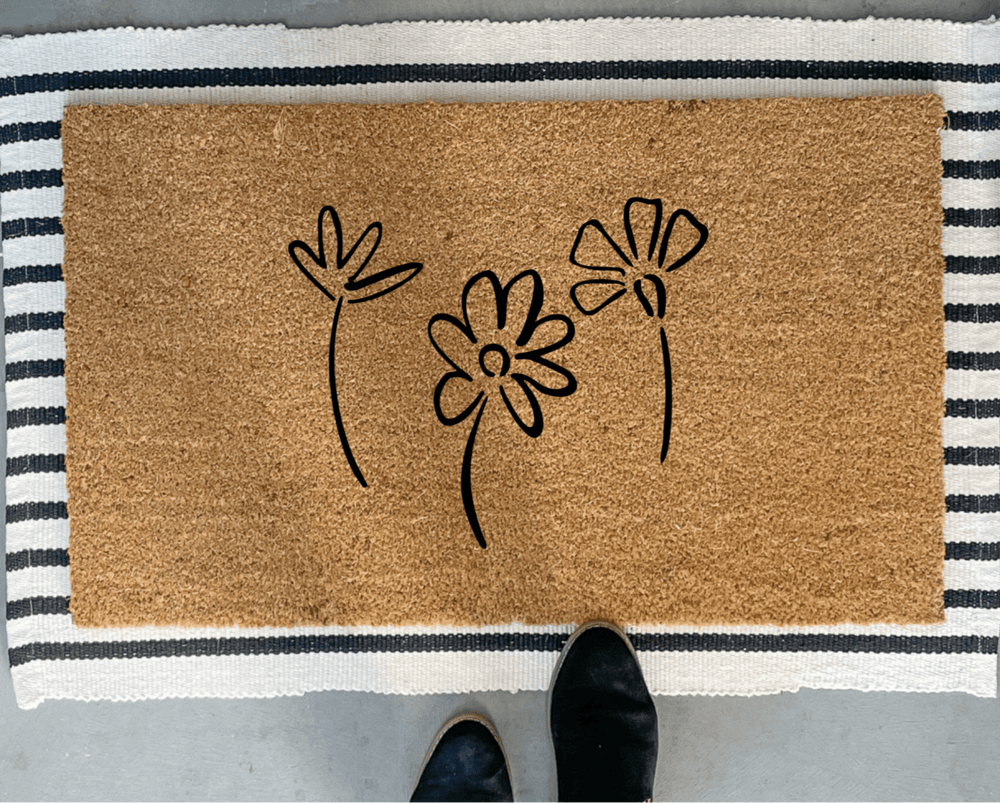 
                      
                        Nickel Designs Custom Doormats Modern Flowers Doormat - lily & onyx
                      
                    