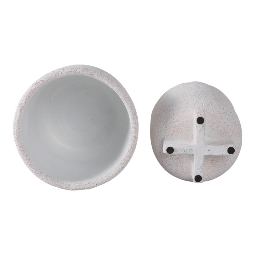 
                      
                        Sagebrook Home Modern Footed Cement Pots in White, Set of 2
                      
                    