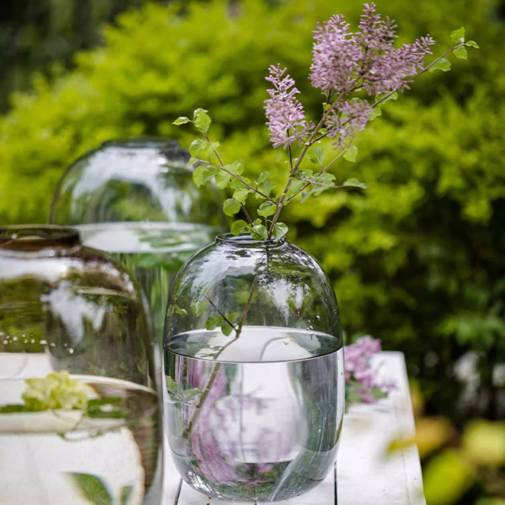 
                      
                        RusticReach Modern Handblown Clear Glass Vase - lily & onyx
                      
                    