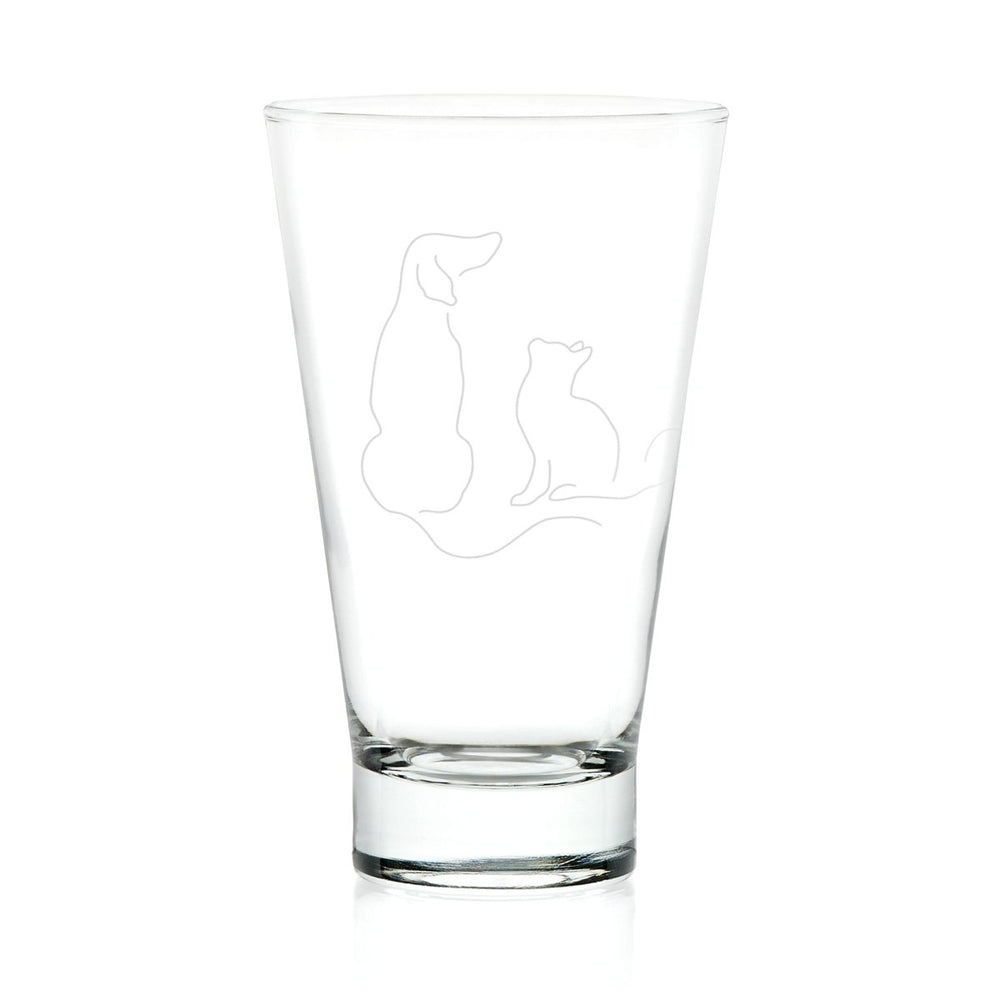Libbey Modern Pets BFF's Hi - Ball Glasses, 14 oz - Set of 4 - lily & onyx