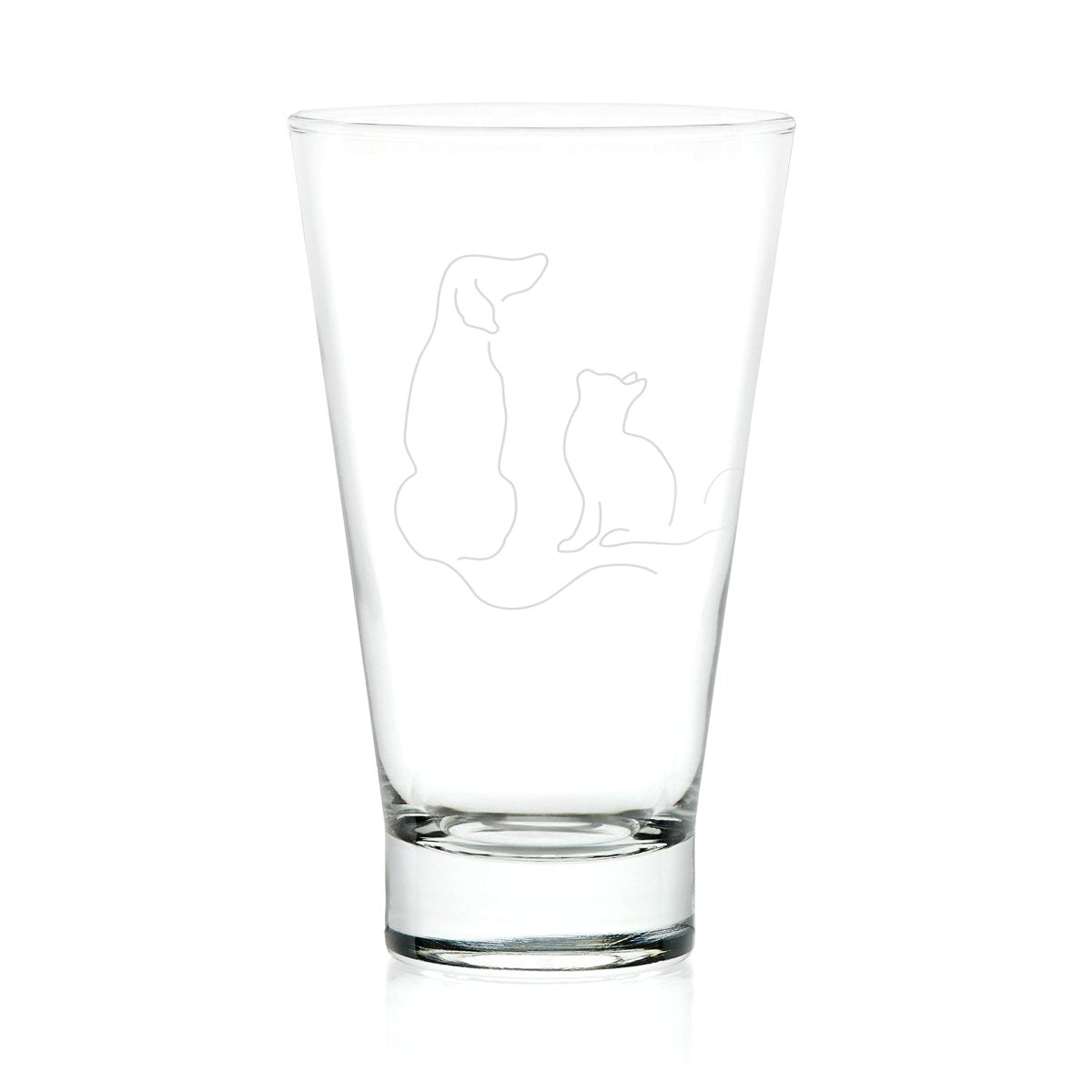 Libbey Modern Pets BFF's Hi - Ball Glasses, 14 oz - Set of 4 - lily & onyx