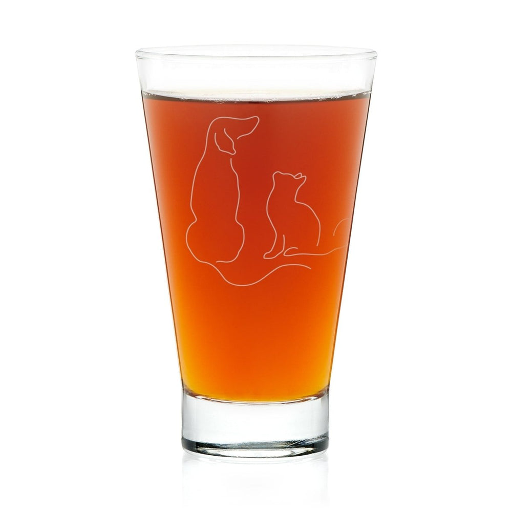 Libbey Modern Pets BFF's Hi - Ball Glasses, 14 oz - Set of 4 - lily & onyx