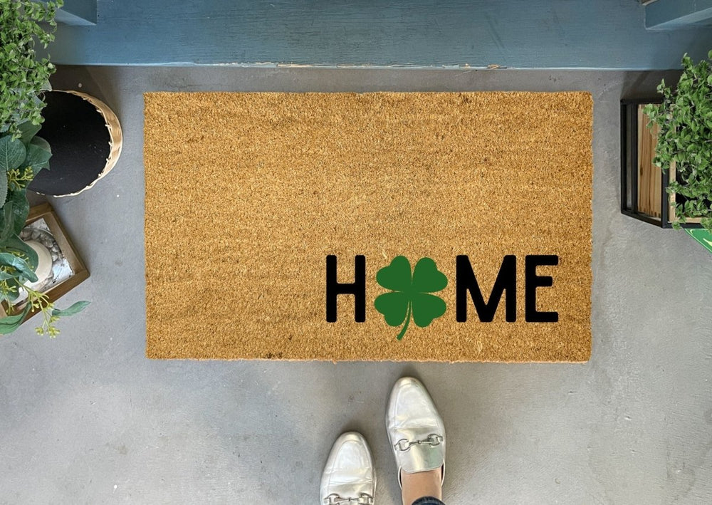 Nickel Designs Custom Doormats Modern Shamrock Doormat - lily & onyx